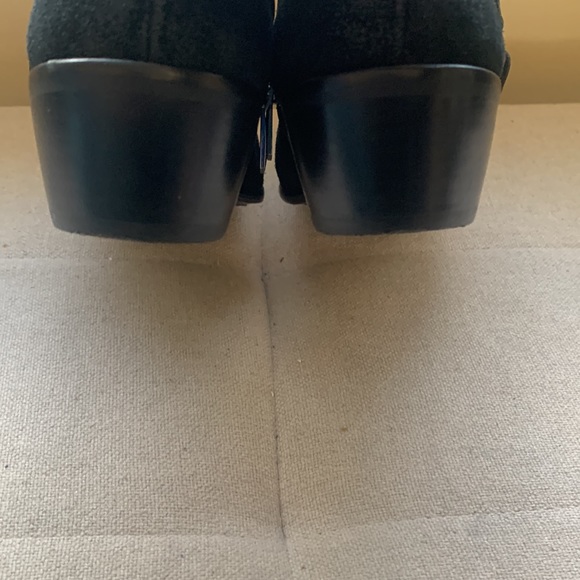 Sam Edelman Phoenix Suede/Leather Booties w Ankle Buckle and Side Zip Size 7.5 - Picture 7 of 16